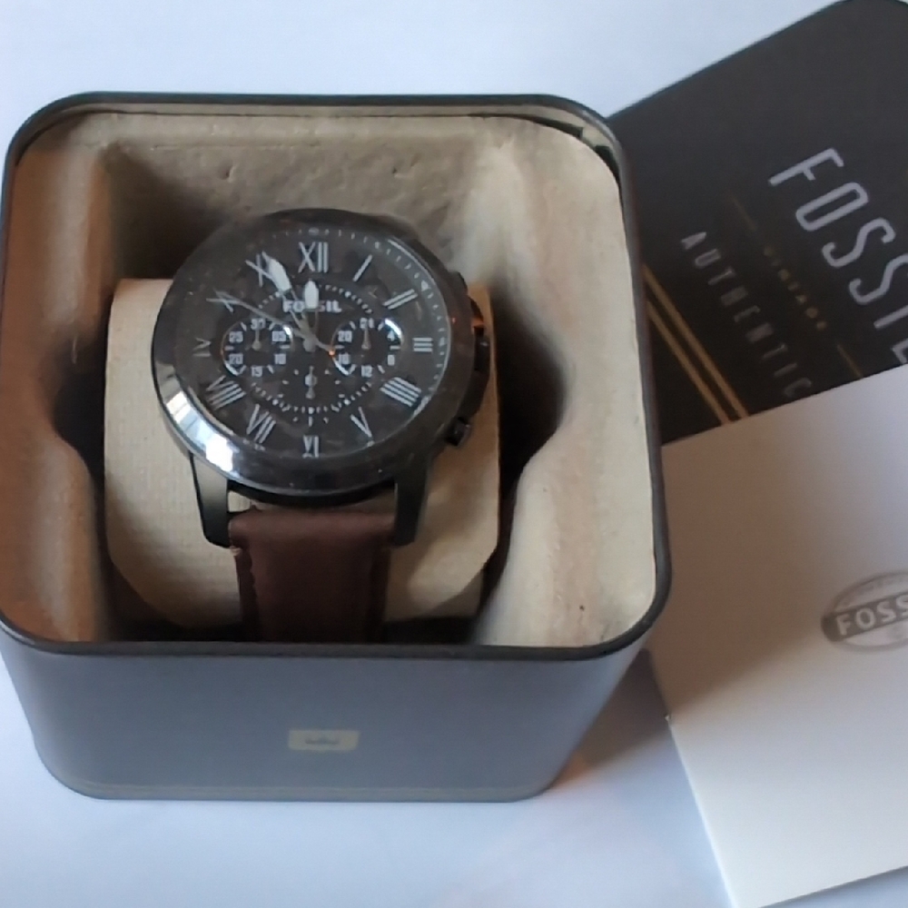 Fossil Brown Leather Chronograph Watch